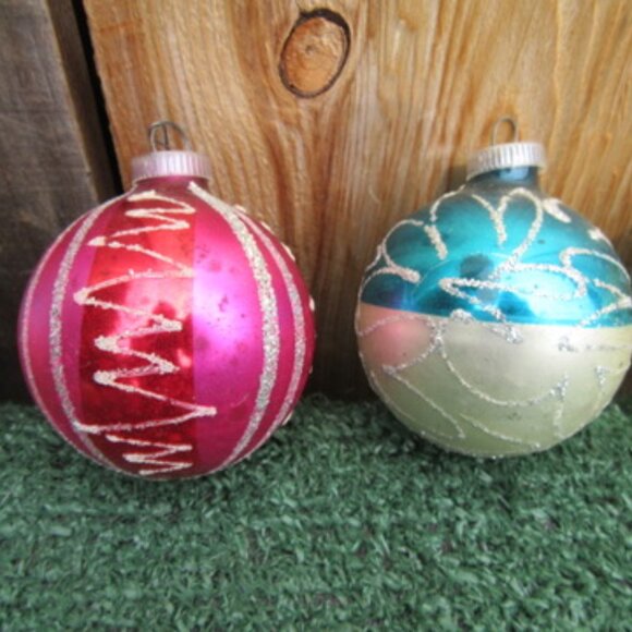 Set of 5 Lanissa West Germany Mercury Glass Ball Christmas Ornaments - Picture 4 of 7